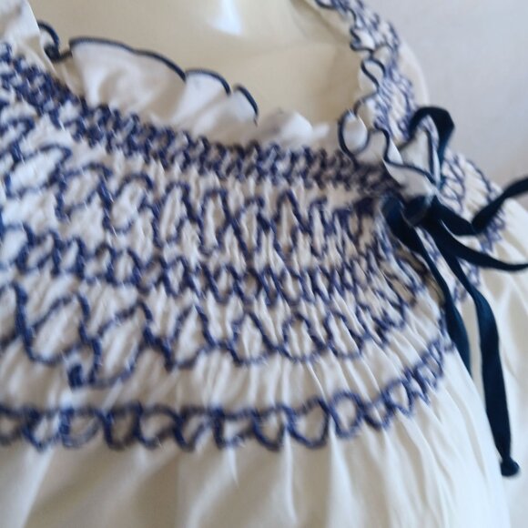 Women's Medium Vintage 70's Peasant Blouse Embroidery Ruffled Neckline Festival - Picture 5 of 8